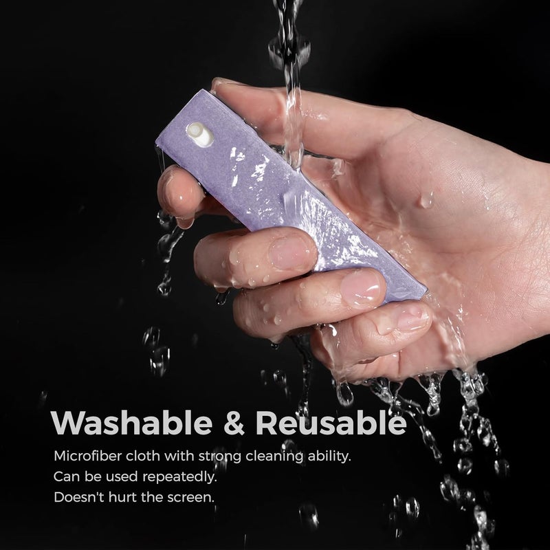 CLICK CLEAN Screen Cleaner, Fingerprint Proof Screen Cleaner Spray, All-in-One Cleaner with Microfiber and Shell for All Phones, Laptop and Tablet Screens (Purple) - Image 4